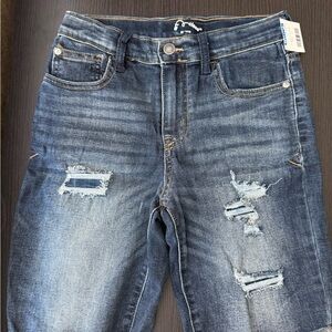 art class Distressed Denim Shorts - Blue